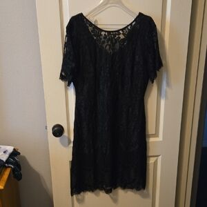 Chic Black Lace Mini Dress